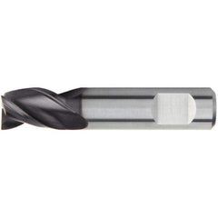 Kennametal - 5mm, 8mm LOC, 6mm Shank Diam, 38mm OAL, 3 Flute, Solid Carbide Square End Mill - Single End, AlTiN Finish, Spiral Flute, 38° Helix, Centercutting, Right Hand Cut, Right Hand Flute, Series UEDE - Exact Tool & Supply
