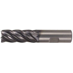 Kennametal - 1", 5 Flute, Single End, Solid Carbide, Corner Radius End Mill - 4-1/2" OAL, 38° Helix, Right Hand Flute, 1-3/4" LOC, Right Hand Cut - Exact Tool & Supply