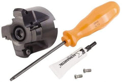 Kennametal - 2" Cut Diam, 3/4" Arbor Hole, 4.42mm Max Depth of Cut, 30° Indexable Chamfer & Angle Face Mill - 4 Inserts, HNGJ 0604... Insert, Right Hand Cut, 4 Flutes, Through Coolant, Series Dodeka Mini HD - Exact Tool & Supply