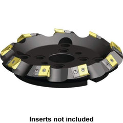 Kennametal - 285.36mm Cut Diam, 60mm Arbor Hole, 17.15mm Max Depth of Cut, 45° Indexable Chamfer & Angle Face Mill - 11 Inserts, LN.U 2410... Insert, Right Hand Cut, 11 Flutes, Series MEGA45 - Exact Tool & Supply
