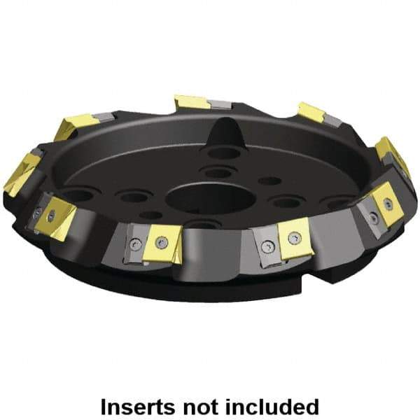 Kennametal - 125mm Cut Diam, 40mm Arbor Hole, 21.4mm Max Depth of Cut, 60° Indexable Chamfer & Angle Face Mill - 6 Inserts, LN.U 2210... Insert, Right Hand Cut, 6 Flutes, Through Coolant, Series MEGA60 - Exact Tool & Supply