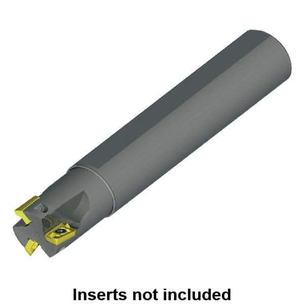 Kennametal - 16mm Cut Diam, 9mm Max Depth of Cut, 16mm Shank Diam, 160.21mm OAL, Indexable Square Shoulder End Mill - ADKT 1035.. Inserts, Cylindrical Shank, 0° Lead Angle, Series NGE-A - Exact Tool & Supply