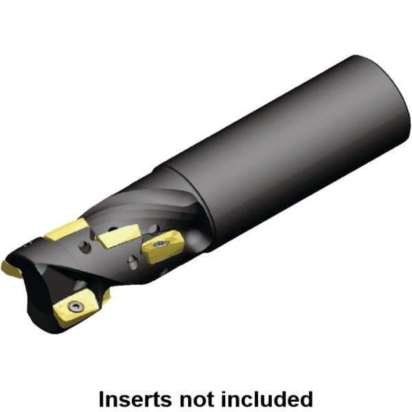 Kennametal - 32mm Cut Diam, 44.78mm Max Depth of Cut, 32mm Shank Diam, 115mm OAL, Indexable Square Shoulder Helical End Mill - ED.T 10T3.. Inserts, Cylindrical Shank, 0° Lead Angle, Through Coolant, Series Mill 1-10 - Exact Tool & Supply