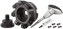 Kennametal - 127mm Cut Diam, 9.53mm Max Depth, 1-1/2" Arbor Hole, 8 Inserts, RCGX 64.. Insert Style, Indexable Copy Face Mill - KSRM Cutter Style, 10,900 Max RPM, 2-1/2 High, Through Coolant, Series Beyond Blast KSRM - Exact Tool & Supply
