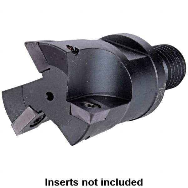 Kennametal - 1.378" Cut Diam, 8mm Max Depth of Cut, 2.6575" OAL, Indexable Square Shoulder Helical End Mill - XD.. 10T3.. Inserts, M16 Modular Connection, Series KMM - Exact Tool & Supply