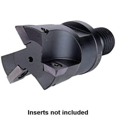 Kennametal - 1.378" Cut Diam, 8mm Max Depth of Cut, 2.6575" OAL, Indexable Square Shoulder Helical End Mill - XD.. 10T3.. Inserts, M16 Modular Connection, Series KMM - Exact Tool & Supply