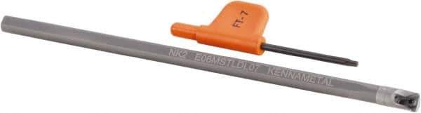 Kennametal - 7.06mm Min Bore Diam, 150mm OAL, 6mm Shank Diam, E-STLD Indexable Boring Bar - TD.. 07T1202 Insert, Screw Holding Method - Exact Tool & Supply