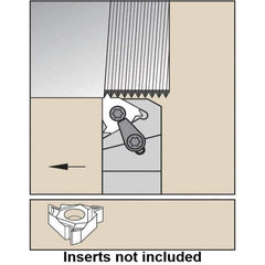 Kennametal - External Thread, Right Hand Cut, 32mm Shank Width x 32mm Shank Height Indexable Threading Toolholder - 170mm OAL, LT 16ER Insert Compatibility, LSAS Toolholder, Series LT Threading - Exact Tool & Supply