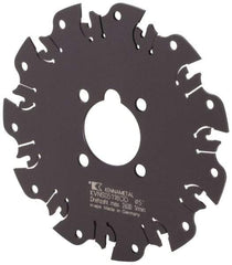 Kennametal - Arbor Hole Connection, 1/8" Cutting Width, 1-3/8" Depth of Cut, 5" Cutter Diam, 1-1/4" Hole Diam, 11 Tooth Indexable Slotting Cutter - KVNS Toolholder, OD 3118.. Insert - Exact Tool & Supply