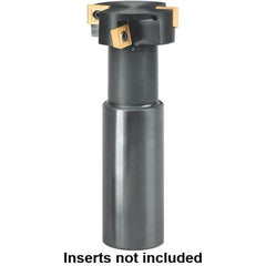 Kennametal - 1.9685" Cutting Diam x 0.8661" Cutting Width, 4 Cutter Inserts, 1.2598" Shank Diam, Indexable T-Slot Cutter - Insert Style SDMT 120408EGG, 5.5118" OAL, 2 Flutes - Exact Tool & Supply