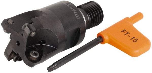 Kennametal - 42mm Cut Diam, 0.0591" Max Depth, M16 Modular Connection Indexable High-Feed End Mill - Screw Holding Method, WP..06X4.. Insert, Through Coolant - Exact Tool & Supply
