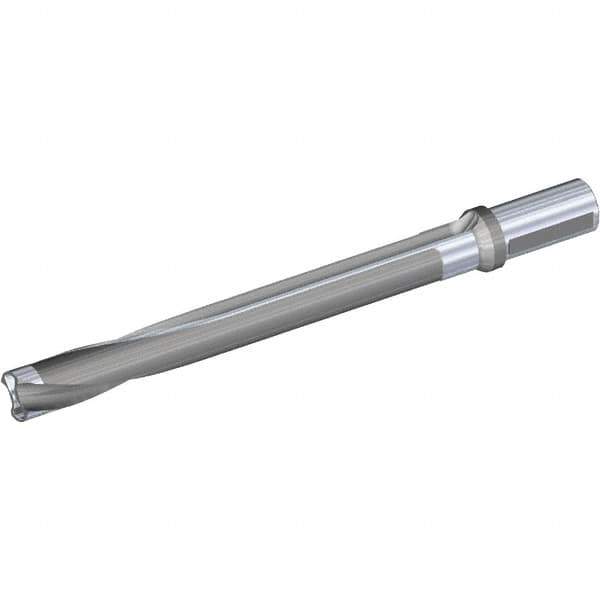 Kennametal - Series KSEM Plus, Head Connection FDS28, 8xD, 1-1/2" Shank Diam, Drill Body - SSF Toolholder, 26.49mm Nose Diam, 378.26mm OAL, 283.01mm Drill Body Length, 226.01mm Flute Length, Weldon Flat Shank, Through Coolant - Exact Tool & Supply