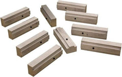 CarveSmart - 1" Wide x 1.71" High x 1" Thick, Flat/No Step Vise Jaw - Soft, Aluminum, Fixed Jaw, Compatible with 6" Vises - Exact Tool & Supply