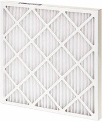 Made in USA - 10" Noml Height x 10" Noml Width x 2" Noml Depth, 35% Capture Efficiency, Wire-Backed Pleated Air Filter - MERV 8, Synthetic, Integrated Paperboard Frame, 500 Max FPM, 250 CFM, For Any Unit - Exact Tool & Supply
