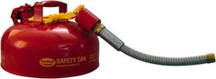 Eagle - 1 Gal Steel Type II Safety Can - 7-1/4" High x 11-1/4" Diam, Red - Exact Tool & Supply