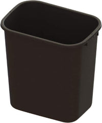 O-Cedar - 28 Qt Black Rectangle Trash Can - Plastic, 15" High x 15.07" Long x 10.4" Wide - Exact Tool & Supply