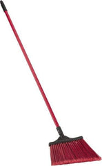 O-Cedar - 13" Wide, Green Synthetic Bristles, 48" Fiberglass Handle, Angled Broom - Flagged - Exact Tool & Supply