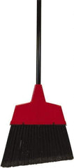 O-Cedar - 11" Wide, Black Synthetic Bristles, 48" Metal Handle, Angled Broom - Flagged - Exact Tool & Supply