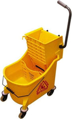 O-Cedar - 36 Qt Plastic Bucket & Wringer - 38" Long x 23" High x 14" Wide, Yellow - Exact Tool & Supply