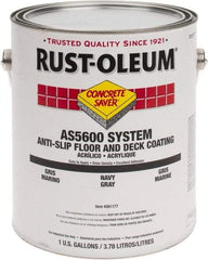 Rust-Oleum - 1 Gal Navy Gray Gloss Finish Antislip Coating - 60 to 70 Sq Ft per Gal, Interior/Exterior - Exact Tool & Supply