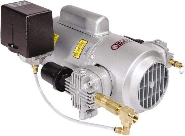 Gast - 3/4 hp, 5.4 CFM, 50 Max psi Piston Compressor Pump - 115/230-1 Volt, 16.97" Long x 13.19" Wide x 8.94" High - Exact Tool & Supply