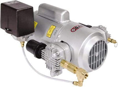 Gast - 3/4 hp, 5.4 CFM, 50 Max psi Piston Compressor Pump - 115/230-1 Volt, 16.97" Long x 13.19" Wide x 8.94" High - Exact Tool & Supply