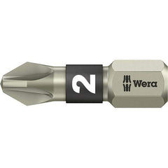 Wera - #1 Pozidriv Screwdriver Bit - 1" OAL - Exact Tool & Supply