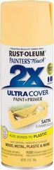 Rust-Oleum - Summer Squash, Satin, Enamel Spray Paint - 8 Sq Ft per Can, 12 oz Container, Use on Multipurpose - Exact Tool & Supply