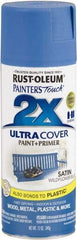 Rust-Oleum - Wildflower Blue, Satin, Enamel Spray Paint - 8 Sq Ft per Can, 12 oz Container, Use on Multipurpose - Exact Tool & Supply