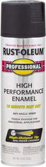 Rust-Oleum - Black, Flat, Rust Proof Enamel Spray Paint - 14 Sq Ft per Can, 15 oz Container, Use on Multipurpose - Exact Tool & Supply