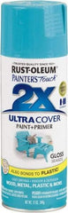 Rust-Oleum - Seaside, Gloss, Enamel Spray Paint - 8 Sq Ft per Can, 12 oz Container, Use on Multipurpose - Exact Tool & Supply