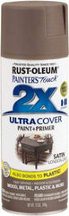 Rust-Oleum - London Gray, Satin, Enamel Spray Paint - 8 Sq Ft per Can, 12 oz Container, Use on Multipurpose - Exact Tool & Supply