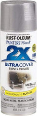 Rust-Oleum - Aluminum (Color), Gloss, Enamel Spray Paint - 8 Sq Ft per Can, 12 oz Container, Use on Multipurpose - Exact Tool & Supply