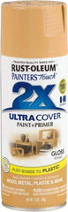 Rust-Oleum - Khaki (Color), Gloss, Enamel Spray Paint - 8 Sq Ft per Can, 12 oz Container, Use on Multipurpose - Exact Tool & Supply