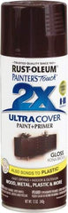 Rust-Oleum - Kona Brown, Gloss, Enamel Spray Paint - 8 Sq Ft per Can, 12 oz Container, Use on Multipurpose - Exact Tool & Supply
