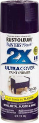 Rust-Oleum - Purple, Gloss, Enamel Spray Paint - 8 Sq Ft per Can, 12 oz Container, Use on Multipurpose - Exact Tool & Supply