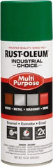 Rust-Oleum - Emerald Green, Gloss, Enamel Spray Paint - 15 to 25 Sq Ft per Can, 12 oz Container, Use on Multipurpose - Exact Tool & Supply