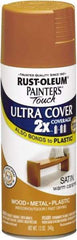 Rust-Oleum - Warm Caramel, Satin, Enamel Spray Paint - 8 Sq Ft per Can, 12 oz Container, Use on Multipurpose - Exact Tool & Supply