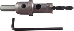 Disston - 1-3/8" Diam, 1" Cutting Depth, Hole Saw - Carbide-Tipped Saw, Toothed Edge - Exact Tool & Supply