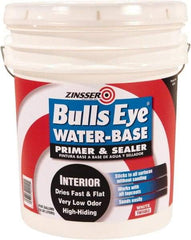 Rust-Oleum - 5 Gal White Water-Based Acrylic Enamel Primer - 1000 Sq Ft Coverage, <100 gL Content, Quick Drying, Interior/Exterior - Exact Tool & Supply