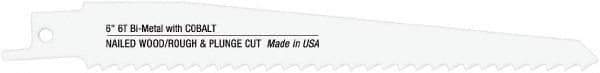 Disston - 12" Long x 3/4" Thick, Bi-Metal Reciprocating Saw Blade - Straight Profile, 10 to 14 TPI, Toothed Edge, Universal Shank - Exact Tool & Supply