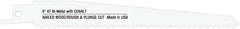 Disston - 12" Long x 3/4" Thick, Bi-Metal Reciprocating Saw Blade - Straight Profile, 10 to 14 TPI, Toothed Edge, Universal Shank - Exact Tool & Supply