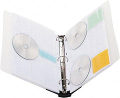 innovera - 90 Discs Sheet Capacity, 11-7/8 x 11-1/2", 3 Hole Binder - Plastic, Midnight Blue/Clear - Exact Tool & Supply