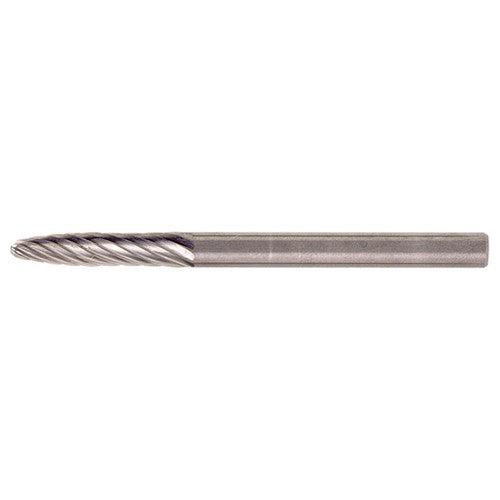 SF-6 Standard Cut Solid Carbide Bur-Round Nose Tree Shape - Exact Tool & Supply