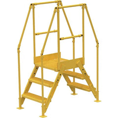 Vestil - 72-7/8" High 500 Lb Capacity 3 Step Crossover Bridge - Exact Tool & Supply