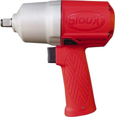 Sioux Tools - 1/2" Drive, 11,000 RPM, 780 Ft/Lb Torque Impact Wrench - Pistol Grip Handle, 1,250 IPM, 4 CFM, 90 psi, 1/4" Inlet - Exact Tool & Supply