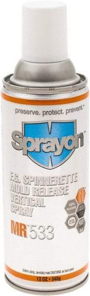 Sprayon - 12 Ounce Aerosol Can, Clear, General Purpose Mold Release - Food Grade, Silicone Composition - Exact Tool & Supply
