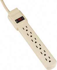 innovera - 6 Outlets, 120 Volts, 15 Amps, 4' Cord, Power Outlet Strip - 5-15R NEMA Configuration - Exact Tool & Supply