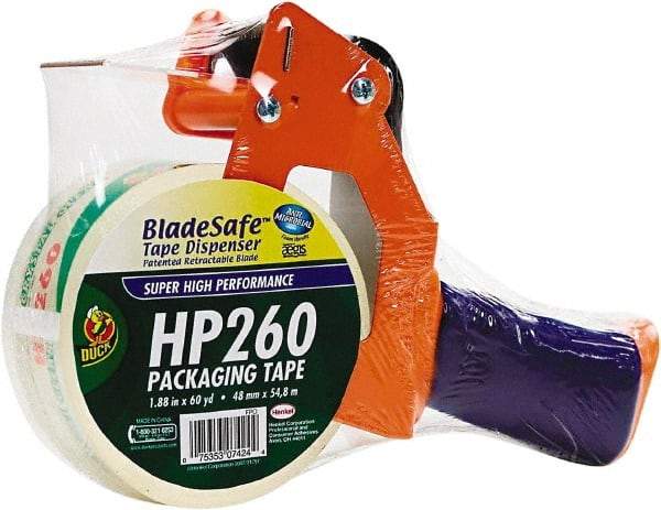 Duck - 2" Wide, Handheld Style, Handheld Tape Dispenser - For Use with Box Sealing Tape - Exact Tool & Supply