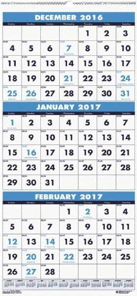House of Doolittle - 7 Sheet, 8 x 17", Wall Calendar - Exact Tool & Supply